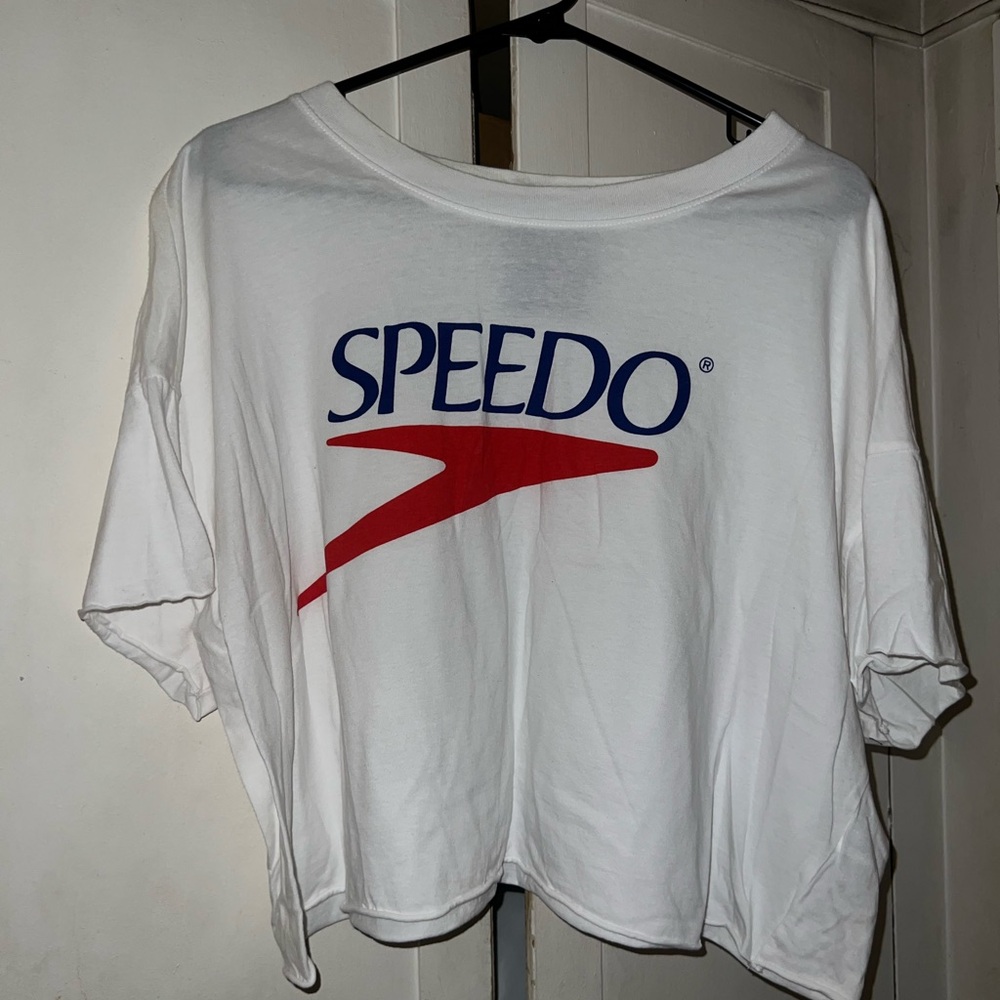 Speedo White Tee with Red Logo